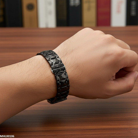 MHL00106 HWR Round Black Fashionable Men's Watch - MHL