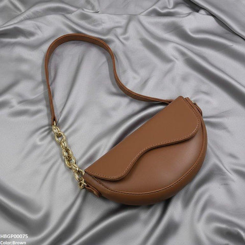 HBGP00075 Aurelia Saddle Armpit Bag Brown