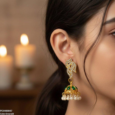 PEJH00047 FRN Tear Pearl Drop Jhumki - PEJH