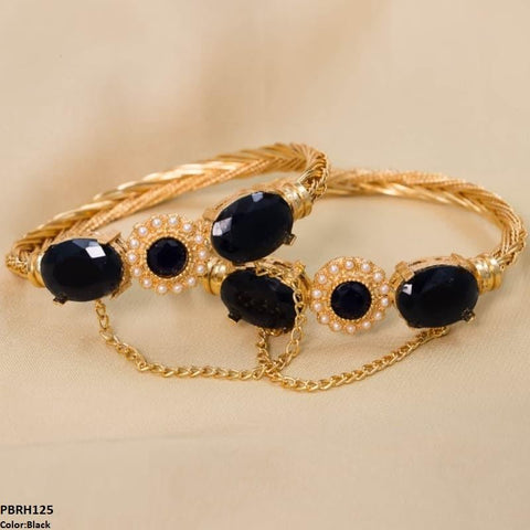 PBRH125 MZM Flower/Bezza Hand Bangles Pair