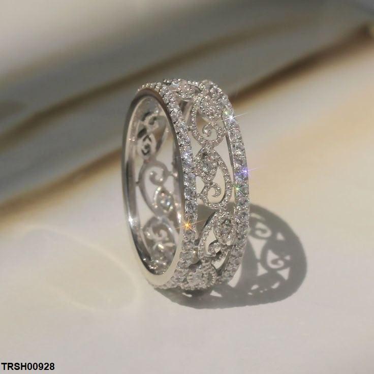 TRSH00928 KYC Filigree Flower Zircon Ring - TRSH