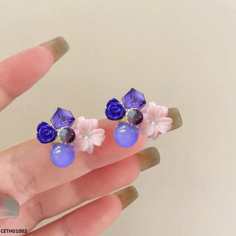 CETH01002 ZHL Square Ball Flower Tops Pair - CETH