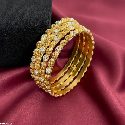 PBH00019 MZM Dotted/Cluster Ball 4 Pcs Of Bangles Set - PBH