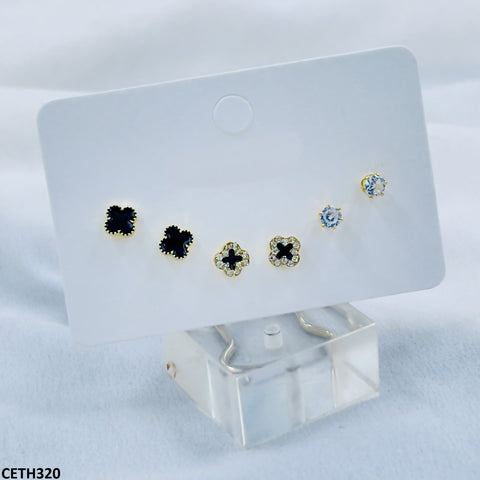CETH320 YYZ Clover 3 Stud Tops Pair - CETH