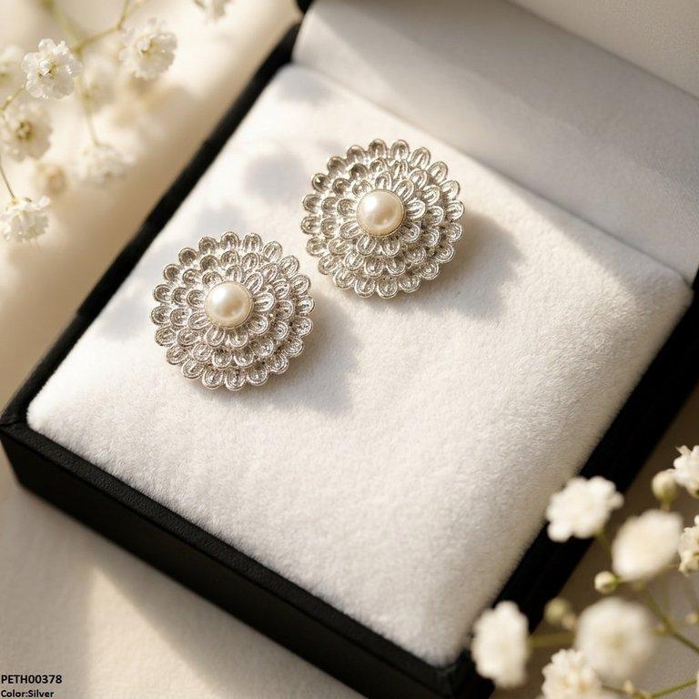 PETH00378 ABD Pearl Flower Tops Pair - PETH