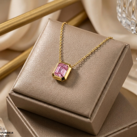 TPSH00818 MSJ Stainless Steel Rectangle Drop Pendant - TPSH