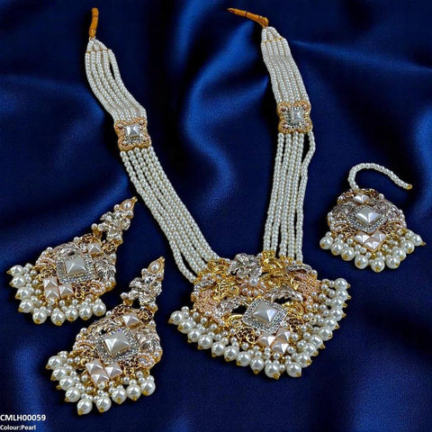CMLH00059 SDQ Pearl Flower Mala Set - CMLH