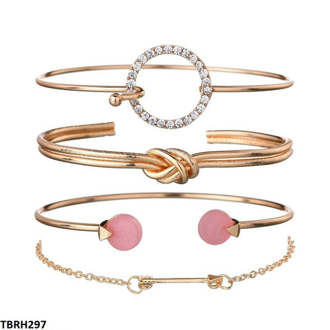 Discover the perfect combination of fashion and functionality with our TBRH297 LQP Layer Knot D-link 4 Hand Cuff &amp; Bracelet - CBRH. This fashion-forward jewelry piece is both stylish and artificial, making it a must-have fashion accessory from TJ Wholesale Pakistan. Elevate your look with this versatile and trendy bracelet.