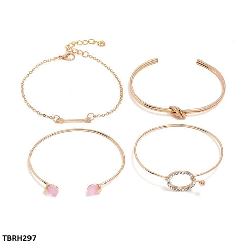Discover the perfect combination of fashion and functionality with our TBRH297 LQP Layer Knot D-link 4 Hand Cuff &amp; Bracelet - CBRH. This fashion-forward jewelry piece is both stylish and artificial, making it a must-have fashion accessory from TJ Wholesale Pakistan. Elevate your look with this versatile and trendy bracelet.
