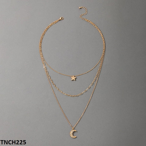 TNCH225 YYE Star/Moon Layered Necklace - TNCH