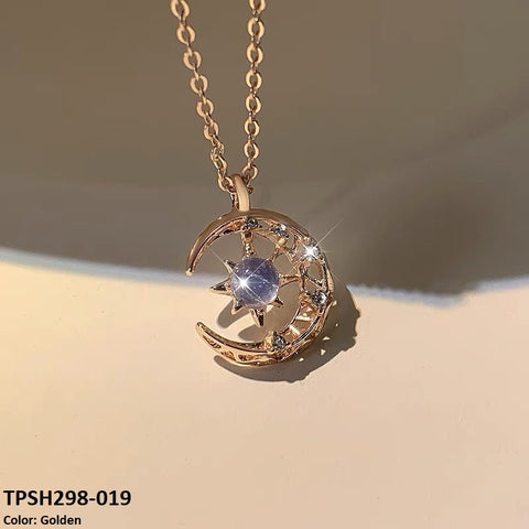 Stay on-trend with the TPSH298 XST Moon/Aqua Curb Chain Pendant from TJ Wholesale Pakistan. This fashion accessory is crafted with artificial jewelry to add a touch of elegance to any outfit. Upgrade your jewelry collection with this stylish piece.