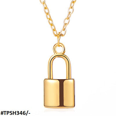 Show off your style with the TPSH346 SGC Lock Pendant from TJ Wholesale Pakistan. This fashionable piece of artificial jewelry is the perfect addition to any outfit. With its trendy design and high-quality materials, it is sure to become a staple in your fashion accessories collection.