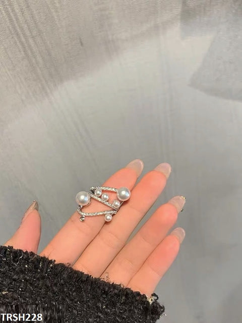 TRSH228 CJD Galaxy Pearl Adjustable Ring - TRSH